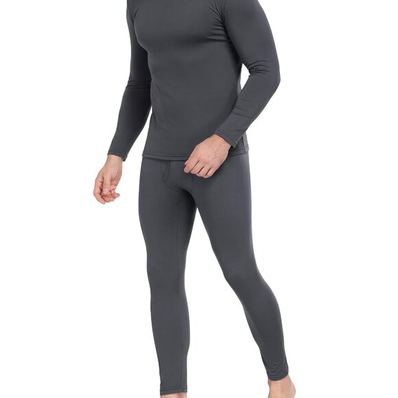 Men's Thermal Underwear Set Fleece Lined Base Layer Long Johns Cold Weather